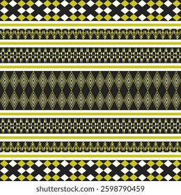 Geometric Ethnic pattern, Native American tribal fabric, tile, carpet, vector, illustration design, on navy blue background, Navajo pattern
