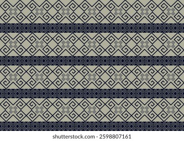 Geometric Ethnic pattern, Native American tribal fabric, tile, carpet, vector, illustration design, on navy blue background, Navajo pattern