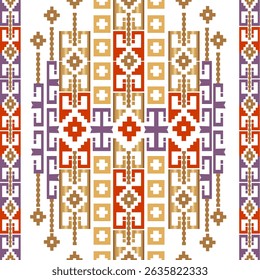Geometrisches ethnisches Muster, 
Indianerstamm Stoff, Fliese, Teppich, Vektor, 
Illustrationsdesign, 
