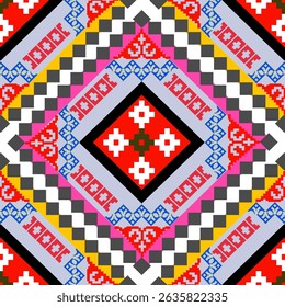 Geometric Ethnic pattern, 
Native American tribal fabric, tile, carpet, vector, 
illustration design, 
