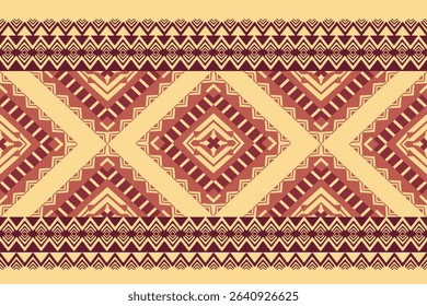 Geometric Ethnic pattern, Native American tribal fabric, tile, carpet, vector, illustration design. Southwestern Tribal Fabric Border Design. Ideal for textile prints, decorative trims.