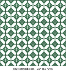 Geometric Ethnic Pattern - Native American Tribal Fabric Tile Carpet Design Vector Illustration on White Background - Abstract Folk Art Textile.reminiscent of Native American tribal fabric. 