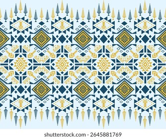 Patrón étnico geométrico, 
Tela tribal americana nativa, azulejo, alfombra, Vector, 
diseño de ilustración