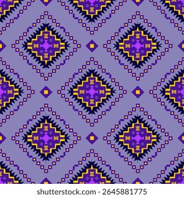 Patrón étnico geométrico, 
Tela tribal americana nativa, azulejo, alfombra, Vector, 
diseño de ilustración