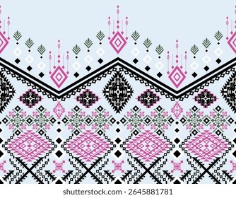 Geometric Ethnic pattern, 
Native American tribal fabric, tile, carpet, vector, 
illustration design