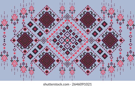 Geometrisches ethnisches Muster,
Indianerstamm Stoff, Fliese, Teppich, Vektor,
Illustration Design, auf Hintergrund, Muster Stoff Pixel, Design für Hintergrund, Kleidung, dekorativ, drapiert, Tuch