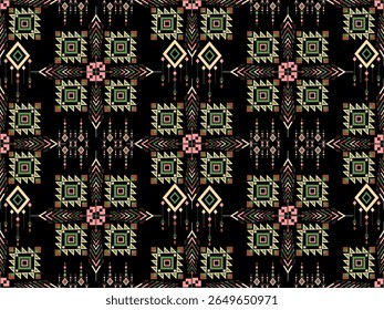 Geometric Ethnic pattern,
Native American tribal fabric, tile, carpet, vector,
illustration design, on background, Pattern fabric pixel, design for background, clothing, decorative, drapery, cloth