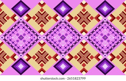 Patrón étnico geométrico,
Tela tribal americana nativa, azulejo, alfombra, Vector,
diseño de ilustración, sobre fondo, patrón de píxel de tela, diseño para el fondo, ropa, decorativo, cortinas, tela