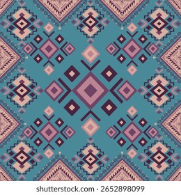 Geometrisches ethnisches Muster,
Indianerstamm Stoff, Fliese, Teppich, Vektor,
Illustration Design, auf Hintergrund, Muster Stoff Pixel, Design für Hintergrund, Kleidung, dekorativ, drapiert, Tuch
