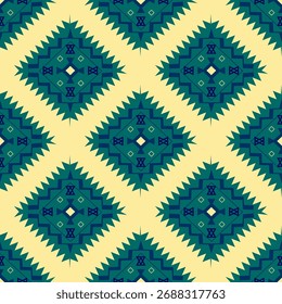 Geometric Ethnic pattern, Native American tribal fabric, tile, carpet, vector, illustration design, on earthy tone background 