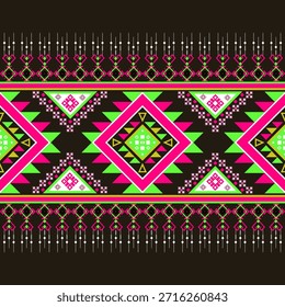 Patrón étnico geométrico, tela tribal nativa americana, azulejo, alfombra, Vector, diseño de ilustración, sobre fondo gris	