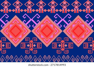 Geometrisches ethnisches Muster,
Indianerstamm Stoff, Fliese, Teppich, Vektor,
Illustration Design, auf Hintergrund, Muster Stoff Pixel, Design für Hintergrund, Kleidung, dekorativ, drapiert, Tuch