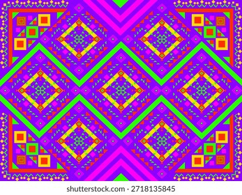 Geometric Ethnic pattern,
Native American tribal fabric, tile, carpet, vector,
illustration design, on background, Pattern fabric pixel, design for background, clothing, decorative, drapery, cloth
