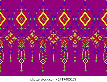 Geometric Ethnic pattern,
Native American tribal fabric, tile, carpet, vector,
illustration design, on background, Pattern fabric pixel, design for background, clothing, decorative, drapery, cloth