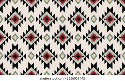 Geometric ethnic pattern native seamless Digital Pixel Fabric. Cross Stitch seamless pattern. Design for fabric,background, carpet, wallpaper, clothing, wrapping, Batik,fabric, Vector illustration.