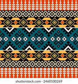 Geometric ethnic pattern ,native tribal traditional Border decoration for background, wallpaper, vector illustration, textile, fabric, clothing , batik, carpet, embroidery.