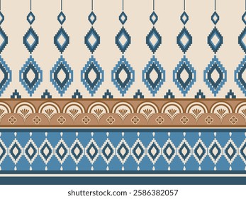 Geometric ethnic pattern. Geometric ethnic pattern, Navajo, Native American tribal fabric design for clothing, textile, wrapping, background, wallpaper, carpet, embroidery, vector, illustration design