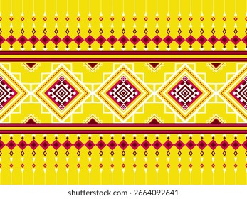 Padrão étnico geométrico. Padrão étnico geométrico, Navajo, Design de tecido tribal ameríndio para roupas, têxteis, envoltório, fundo, papel de parede, tapete, bordado, impressão, vetor, ilustração