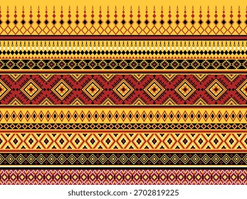 Patrón étnico geométrico. Patrón étnico geométrico, navajo, diseño de tela tribal nativa americana para la ropa, textil, envoltura, fondo, Fondo de pantalla, alfombra, bordado, impresión, Vector, ilustración