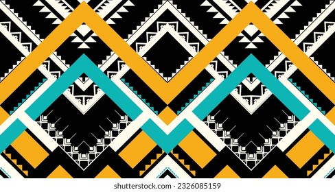 Geometric ethnic pattern. Navajo, Western, American, African,Aztec motif,flora striped . Design for Fashion,wallpaper, clothing, wrapping,Batik,fabric,tile, home dector and prints. Vector illustration