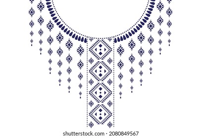 geometric ethnic pattern neck embroidery style, necklace, neckline design for background or wallpaper and clothing,batik,fabric,oriental ikat.