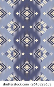 Geometric Ethnic pattern on pastel tones , 
Native American tribal fabric, tile, carpet, vector, illustration design, on navy blue background 