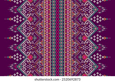 Patrón tailandés, patrón étnico geométrico, Ilustración vectorial, fondo abstracto.