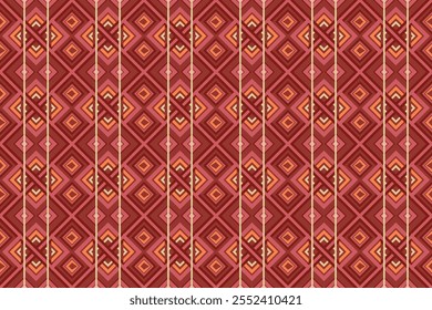 Geometric ethnic pattern on red
,vector illustration,geometric floral
pattern,geometric oriental embroidery,Aztec
style,abstract background.design for
texture,fabric,clothing,curtain,decoration.
