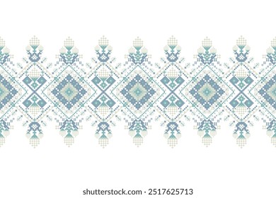 Padrão étnico geométrico sobre fundo branco,ilustração vetorial,padrão floral geométrico,bordado oriental geométrico,estilo asteca,background.design abstrato para textura,tecido,roupas,decoração.