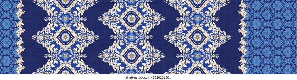 Geometric ethnic pattern on white background vector illustration.floral and little mice cartoon pixel art embroidery.design for texture,fabric,clothing,decoration,border,frame,wallpaper.