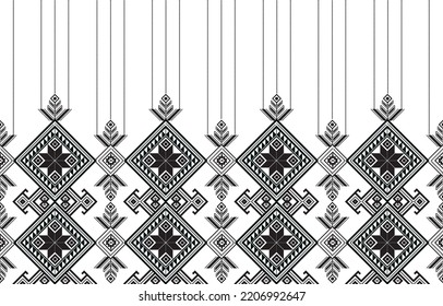 Geometric ethnic pattern Oriental and Asia traditional style. Design for tile, ceramic, background, wallpaper, clothing, wrapping paper, fabric patern,Vector illustration.