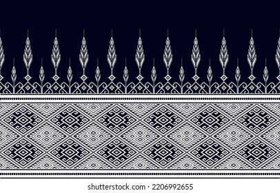 Geometric ethnic pattern Oriental and Asia traditional style. Design for tile, ceramic, background, wallpaper, clothing, wrapping paper, fabric pattern, and Vector illustration.