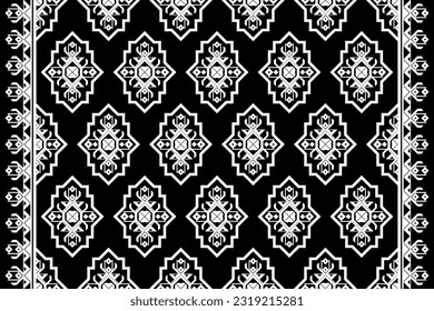 Geometric ethnic pattern oriental. Design in black and white for fabric, carpet, background, wallpaper.

