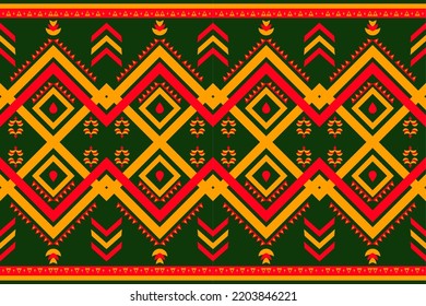 patrón geométrico étnico diseño oriental de ikat para fondo, patrón nativo, boho , papel tapizado, alfombra, ropa, tela, batik, envoltura, tela, bordado de ilustración vectorial, motivo, textil, africano