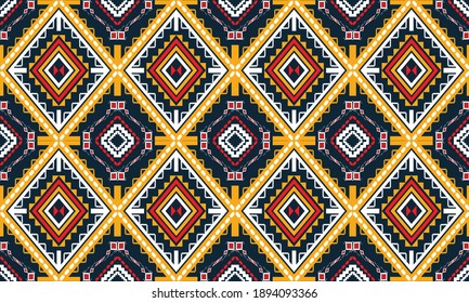 Geometric ethnic pattern oriental. seamless pattern. Design for fabric, curtain, background, carpet, wallpaper, clothing, wrapping, Batik, fabric,Vector illustration. pattern sty