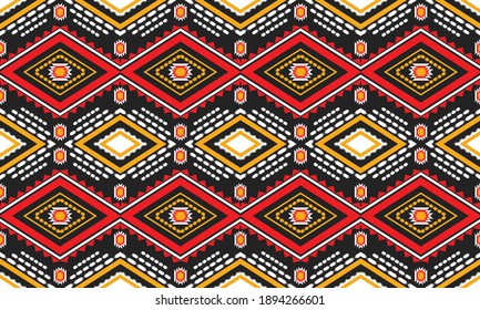 Geometrisches ethnisches Muster orientalisch. nahtloses Muster. Design für Stoff, Vorhang, Hintergrund, Teppich, Tapete, Kleidung, Umhüllung, Batik, Stoff, Vektorgrafik. Musterstäbchen