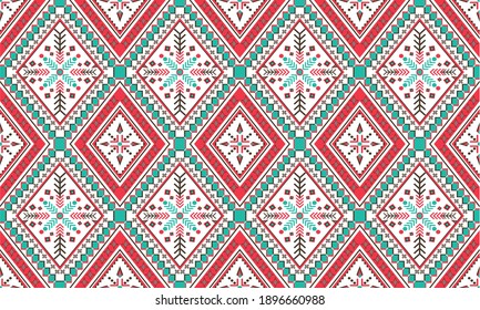 Geometric ethnic pattern oriental. seamless pattern. Design for fabric, curtain, background, carpet, wallpaper, clothing, wrapping, Batik, fabric,Vector illustration. pattern sty