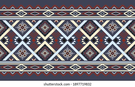 Geometric ethnic pattern oriental. seamless pattern. Design for fabric, curtain, background, carpet, wallpaper, clothing, wrapping, Batik, fabric,Vector illustration. pattern sty