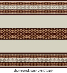 Geometric ethnic pattern oriental. seamless pattern. Design for fabric, curtain, background, carpet, wallpaper, clothing, wrapping, Batik, fabric,Vector illustration. pattern sty,brown ethnic.