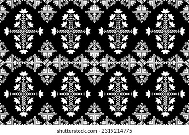 Geometric ethnic pattern oriental. Seamless pattern. Design in black and white for fabric, carpet, background, wallpaper.

