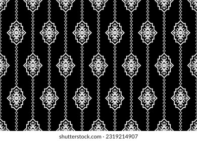 Geometric ethnic pattern oriental. Seamless pattern. Design in black and white for fabric, carpet, background, wallpaper.

