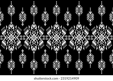 Geometric ethnic pattern oriental. Seamless pattern. Design in black and white for fabric, carpet, background, wallpaper.

