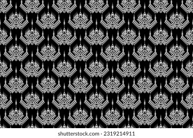 Geometric ethnic pattern oriental. Seamless pattern. Design in black and white for fabric, carpet, background, wallpaper.

