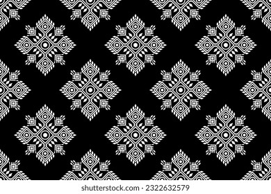 Patrón geométrico étnico oriental. Patrón sin foco. Diseño en blanco y negro para tela, alfombra, fondo, papel pintado

