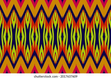 
Geometric ethnic pattern oriental traditional design. Embroidery flora style for bags, ikat, jacket,  carpet, wallpaper, clothing, wrapping, fabric. Seamless vector illustration.