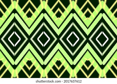 
Geometric ethnic pattern oriental traditional design. Embroidery flora style for bags, ikat, jacket,  carpet, wallpaper, clothing, wrapping, fabric. Seamless vector illustration.