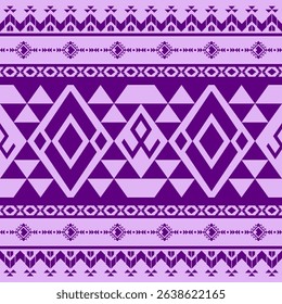 geometric ethnic pattern Purple. Native American tribal fabric, design vector for woven textile printing,tile,carpet,cards, motifs, picture books, boho indian ornament seamless Southwest Aztec pattern