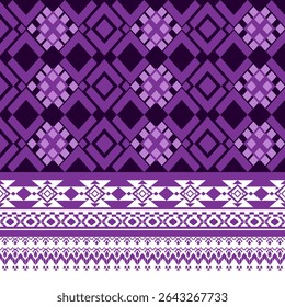 padrão étnico geométrico Roxo. Tecido tribal ameríndio, vetor de design para impressão têxtil tecida, azulejo, tapete, cartões, motivos, livros ilustrados, boho indiano ornamento sem costura Southwest Aztec padrão