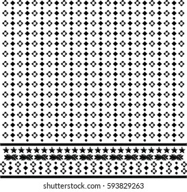 Geometric Ethnic Pattern With Scribble Style Shapes