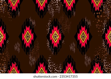 Geometric ethnic pattern seamless, Abstract seamless pattern. Design for fabric, curtain, background, carpet, wallpaper, clothing, wrapping, Batik, fabric,Vector illustration background.